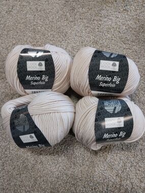 Lanagrossa Merino Big Superfein Yarn - Soft Off-White (4 Balls)